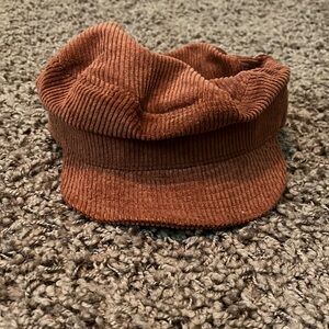 Free People Orange Lieutenant Hat